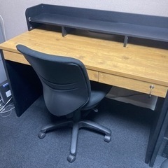 椅子付きオフィス机横幅120cm