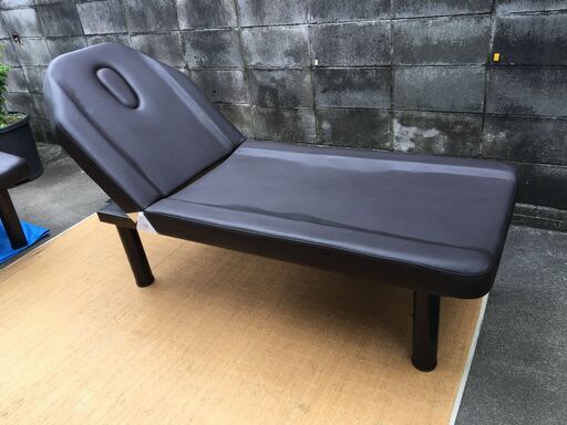 【マッサージベッド】185×70×H50㎝  エステ リクライニング 有孔 差込脚型 施術 整体 7ビューティー