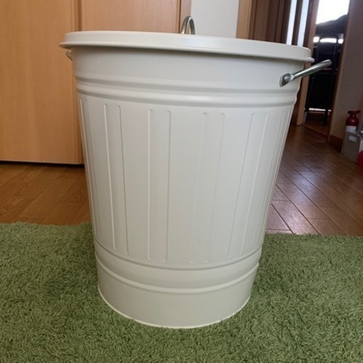 大きな白いステンレスバケツ☺️