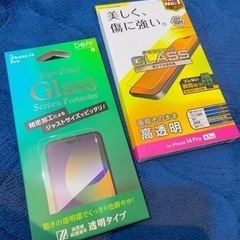 iPhone 14 Pro 用ガラスフィルム 2枚 (高透明タイプ)