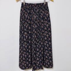 黒　花柄　ロングスカート　デザインスカート　大人綺麗　レデース　...