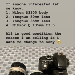 nikon d3300 with 3 lens