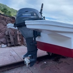 動画あり】釣船 船外機 YAMAHA 4st 20馬力 16ft 小型ボート