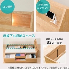 【ニトリ】【半額】セミダブルベットフレームとマットレス