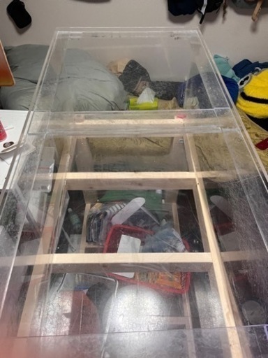 1200.600.450オールクリアアクリル水槽、水槽台セット - その他 