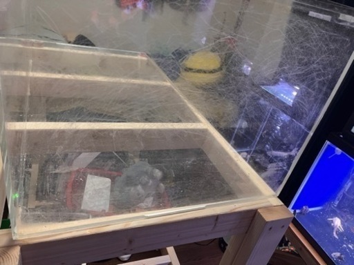 1200.600.450オールクリアアクリル水槽、水槽台セット - その他 