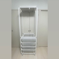【IKEA】メッシュバスケット＋ハンガーラック ALGOT