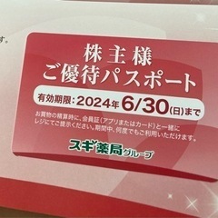 スギ薬局　優待パスポート