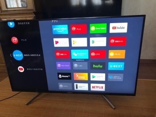 SONY YouTubeなど 49インチ Android TV