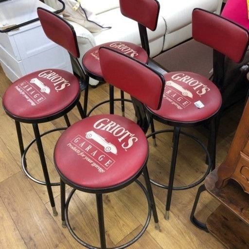 カウンターチェア 4脚セット MADE IN USA  中古品 エキスパート藤沢辻堂店