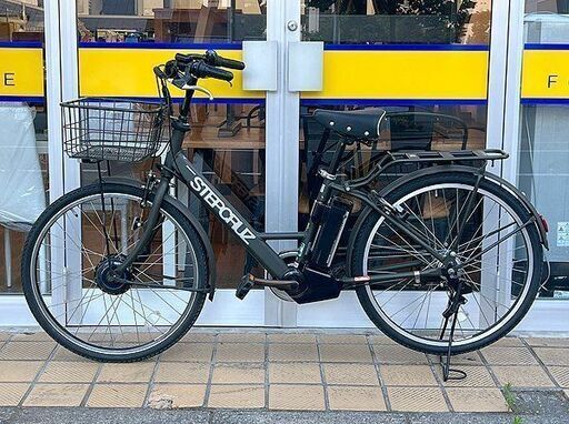 (Y)北大前! 札幌 引取 BRIDGESTONE/ブリヂストン 電動アシスト自転車 STEP CRUZ/ステップクルーズ SC6B37 3P70UR0 マットカーキ 26型 3段変速 2018673