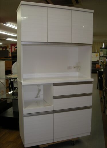 R211 NITORI リガーレ、キッチンボード、食器棚、幅100cm Used・美品