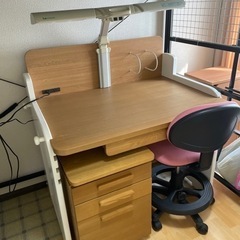 サイドテーブル、椅子付き、学習机(単品購入可能)