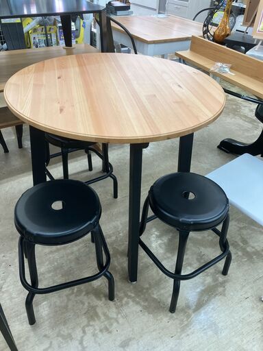 IKEA イケア ダイニング4点セット GAMLARED 19963 丸テーブル ガムラード No.103● ※現金、クレジット、ぺイペイ、スマホ決済対応※