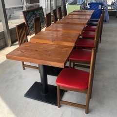 飲食店用テーブル7台&椅子13脚セット