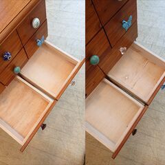 天然木 5段チェスト 引出12杯 脚付き ブラウン 定価33480円■幅60㎝×奥行35cm×高さ70cm■近隣配送無料 買取帝国 朝霞店