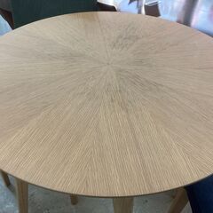 美品 ダイニング3点セット 丸型テーブル 80H丸-3点 BTSB（NA）＋オルティ No.3499● ※現金、クレジット、ぺイペイ、スマホ決済対応※