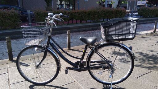 坂道らくらくフリーパワー自転車26インチ変速3黒色19年購入、早い取引希望