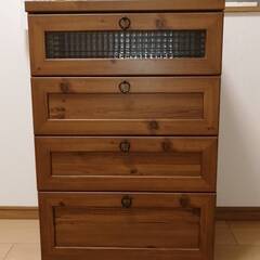 【美品】ビストロ チェスト ライトブラウン　幅58･奥行39.5･高さ90cm