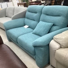 2人掛けソファー ニトリ 布 NポケットA12 ブルー【トレファク堺福田店】