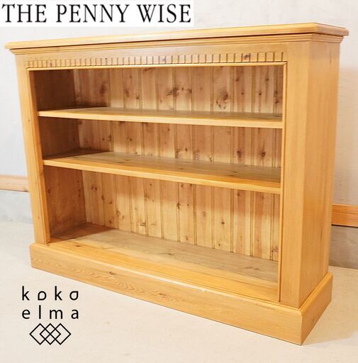 THE PENNY WISE(ペニーワイズ)よりクラシカルなデザインのPaul Wilson ポールウィルソン パイン無垢材 オープンブックケースです！収納力抜群で書棚や飾り棚など様々な用途に♪DG403