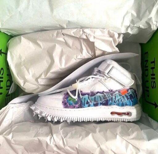 フランス限定グッズ付！Nike  エアフォース1 x  Off-White AF1 Graffiti