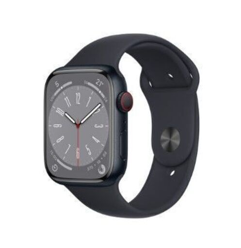 【料金交渉あり】Apple Watch Series 8（GPS + Cellularモデル）- 45mmミッドナイトアルミニウムケースとミッドナイトスポーツバンド - レギュラー