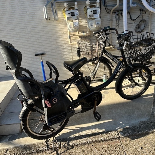 電動自転車　電動　子供乗せ　自転車　ヤマハ　buddy 黒