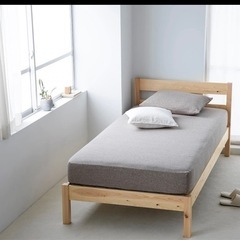 無印  シングルベッド  木製ベッド   