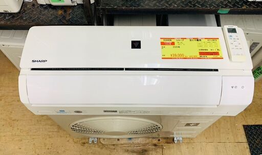 K04406　シャープ　中古エアコン　主に10畳用　冷房能力2.8kw/暖房能力3.6kw