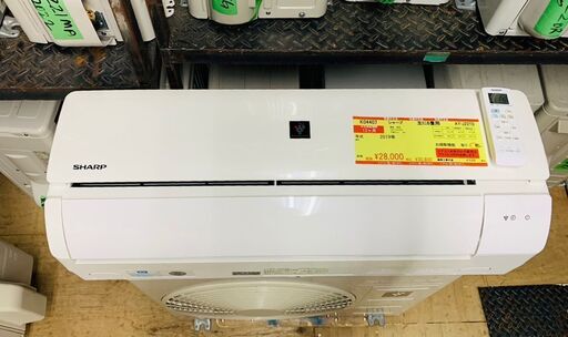 K04407　シャープ　中古エアコン　主に6畳用　冷房能力2.2kw/暖房能力2.5kw