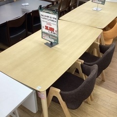 KG-106【新入荷　アウトレット】ラビットBR ベンチダイニング4点セット　ナチュラル×ブラウン