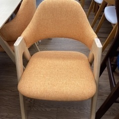 KG-107【新入荷　アウトレット】ラビットOR ベンチダイニング4点セット　ナチュラル×オレンジ