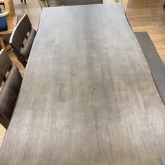 LG-108【新入荷　アウトレット】花月　ラバーウッド材　和風ベンチダイニング6点セット　ブラウン