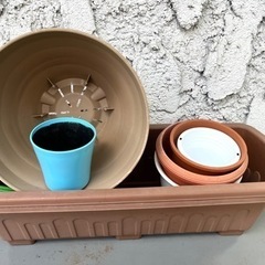プランター、植木鉢と支柱