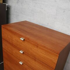 016)【美品/廃番】unico「NOI」チェリー材 トールチェスト ミドルチェスト 6段 整理タンス 収納 引き出し ハイチェスト ウニコ 