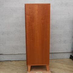 016)【美品/廃番】unico「NOI」チェリー材 トールチェスト ミドルチェスト 6段 整理タンス 収納 引き出し ハイチェスト ウニコ 