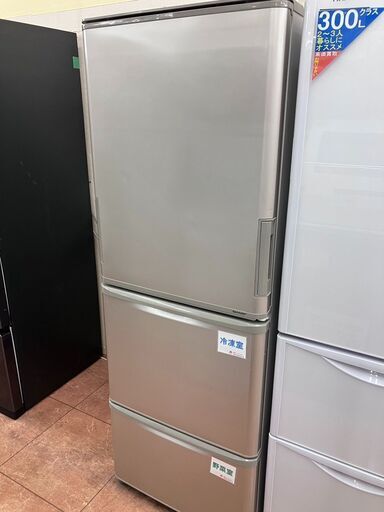 お買い得品SHARP 350L冷蔵庫 どっちもドアファミリー冷蔵庫 SJ-W352B-N 2016年式 シャープ8818