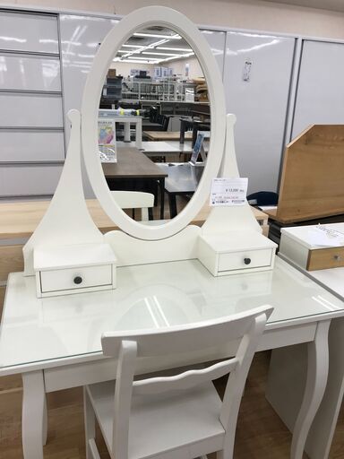 ★ジモティ割あり★ IKEA ドレッサー ホワイト H159×W100×D50 クリーニング済み KJ2442