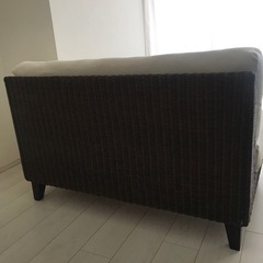 a.flat ローソファ ベンチ (ラタン) 2人掛け