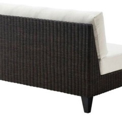 a.flat ローソファ ベンチ (ラタン) 2人掛け