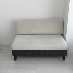 a.flat ローソファ ベンチ (ラタン) 2人掛け
