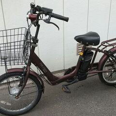 軽量タイプ】電動アシスト自転車 軽量バッテリー ワインブラウン