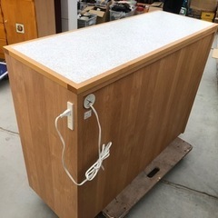 堀田木工所 カウンターボード 天然木無垢材 天板は人工大理石 120cm×45cm×高さ90cm