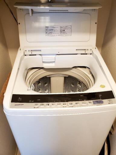 日立 HITACHI 縦型洗濯機 8kg 2019年製