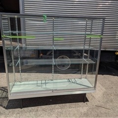 【中古】クリアショーケース　ガラス　