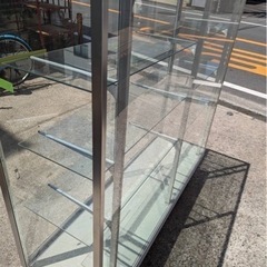 【中古】クリアショーケース　ガラス　