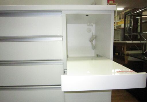 R246 NITORI KRISNA シリーズ キッチンボード、食器棚、幅140cm Used・美品