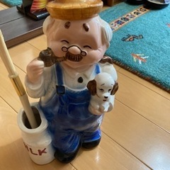 靴ベラ入れ　人形陶器製(加藤工芸製)