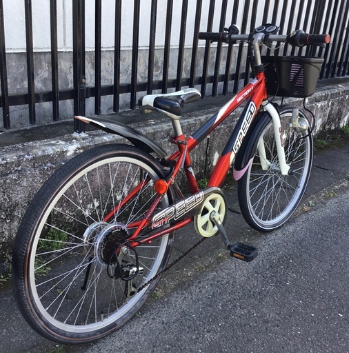 整備済＞24インチ・ジュニア自転車・シマノ6段変速・鍵付き